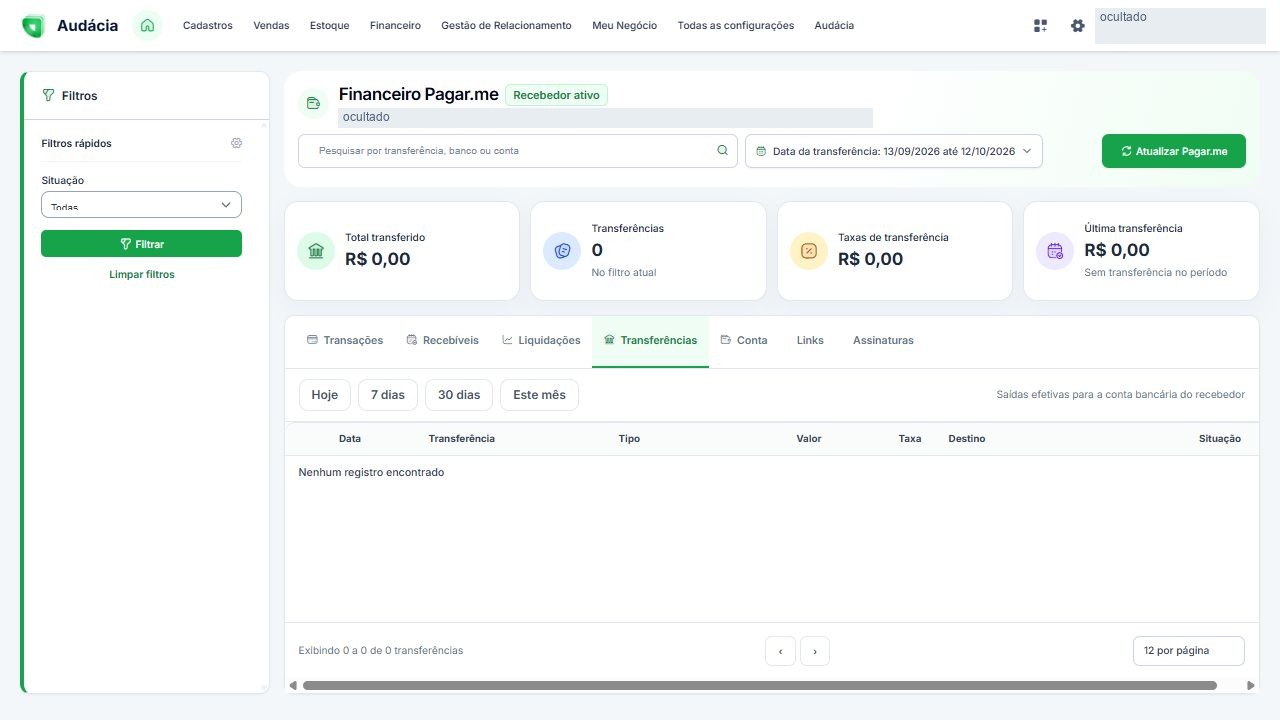 Consulta de transferências