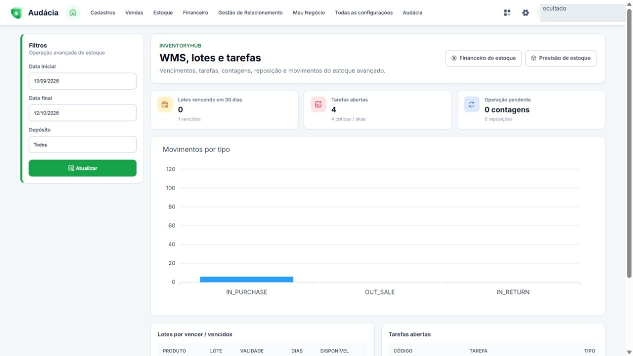 Consulta de WMS, lotes e tarefas