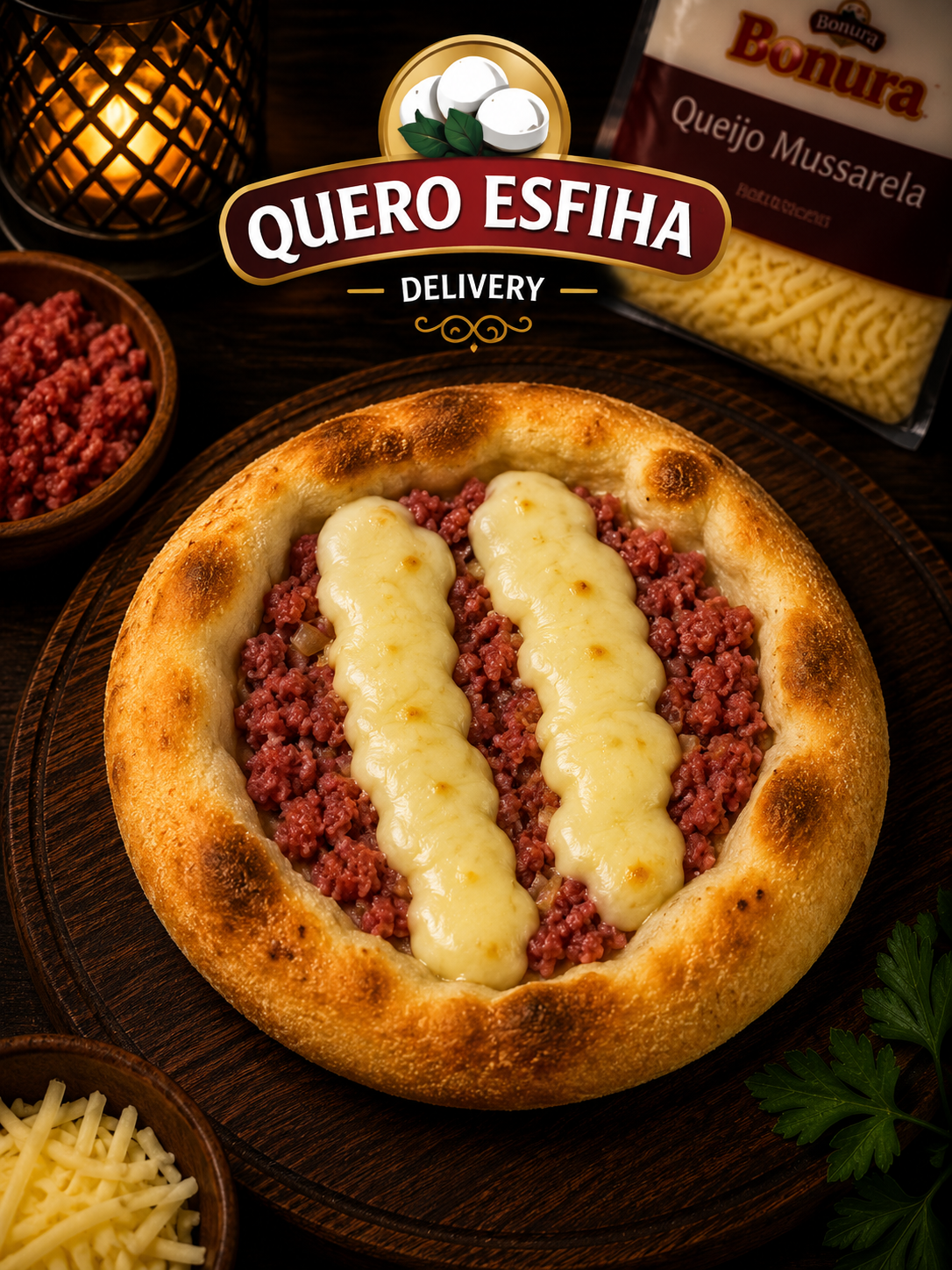 Esfiha de Calabresa e Catupiry - Quero Esfiha