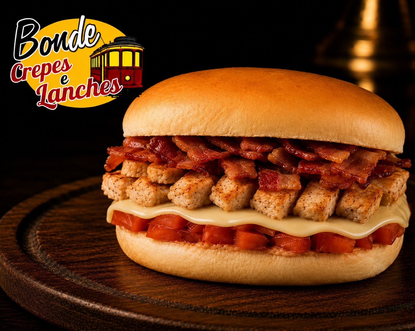 Bonde Frango Bacon - Bonde Crepes Lanches Pizzas e Esfihas