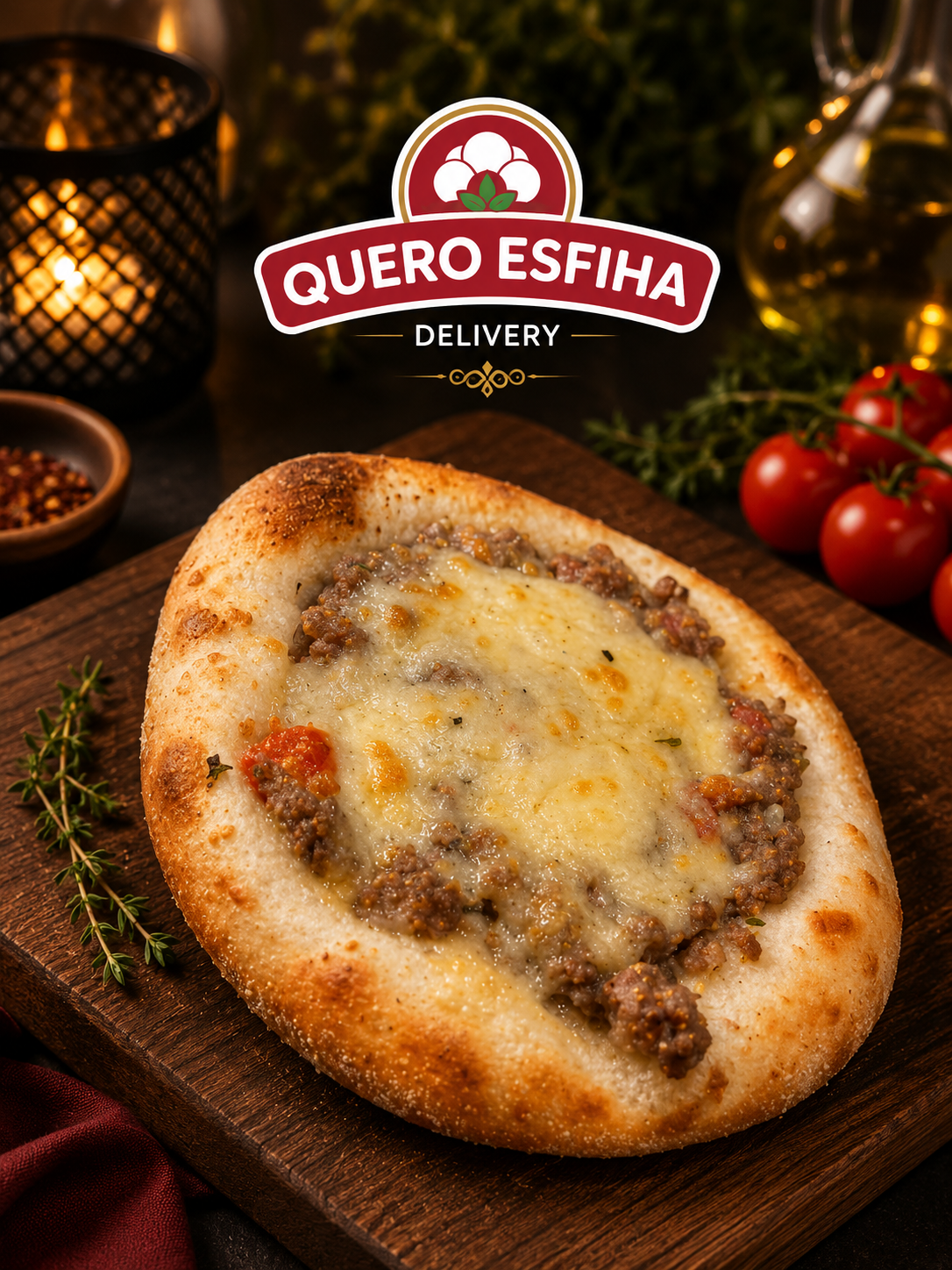 Esfiha de Carne com Queijo - Quero Esfiha