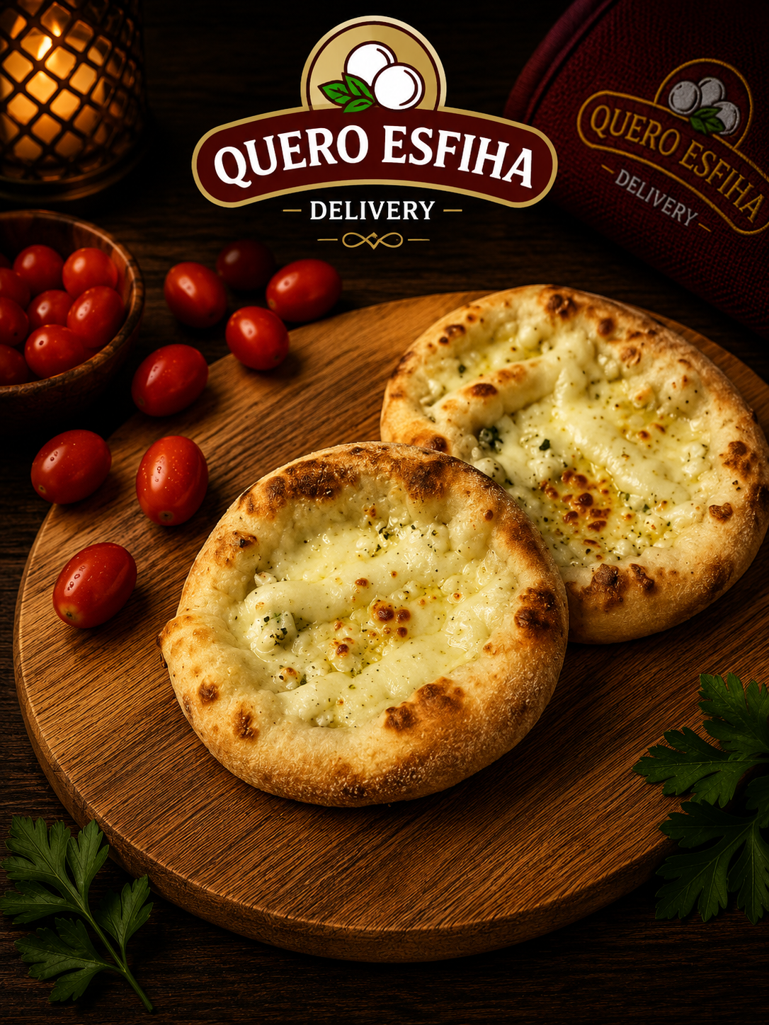 Esfiha de Três Queijos - Quero Esfiha