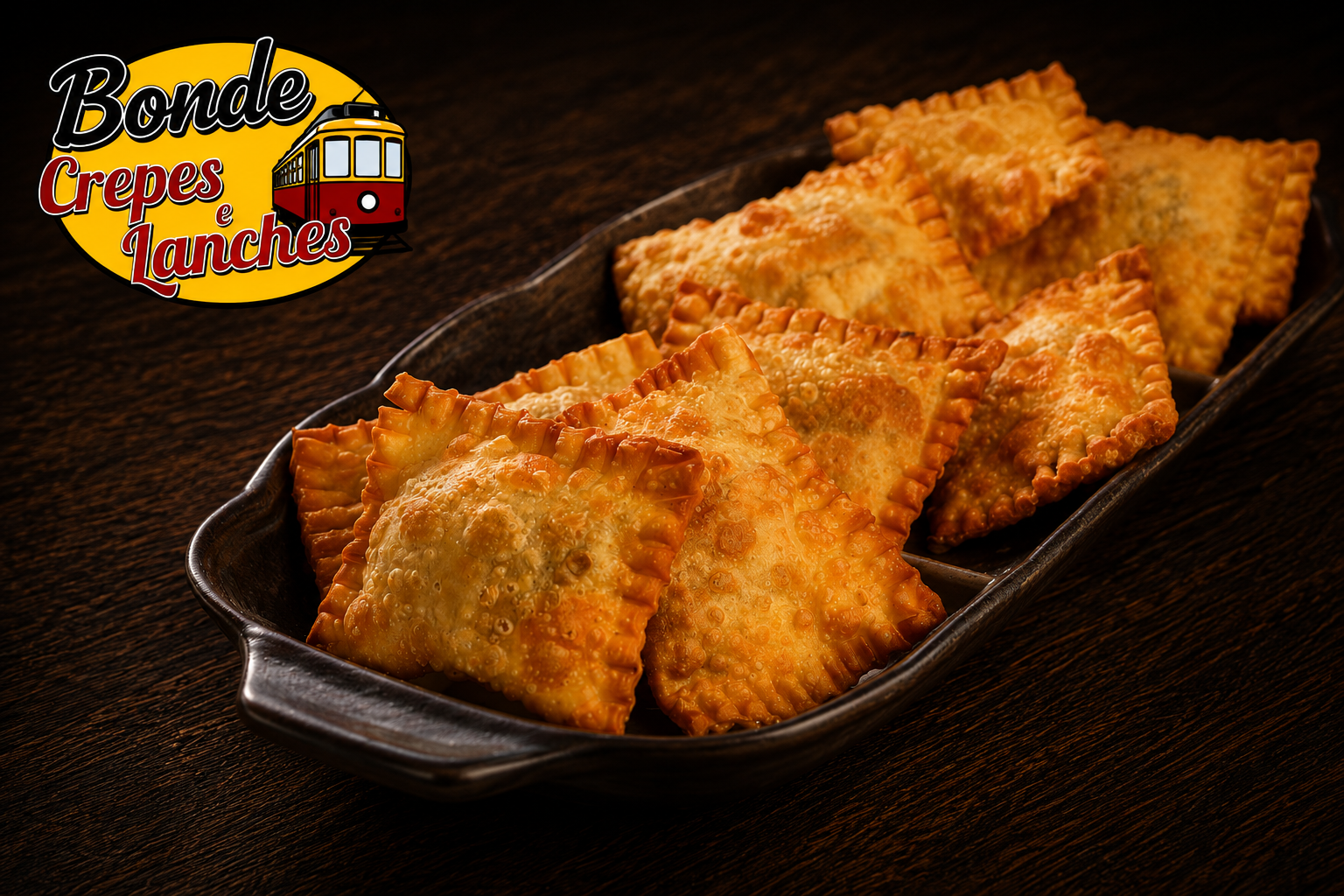 Porção de Mini Pastéis - Bonde Crepes Lanches Pizzas e Esfihas