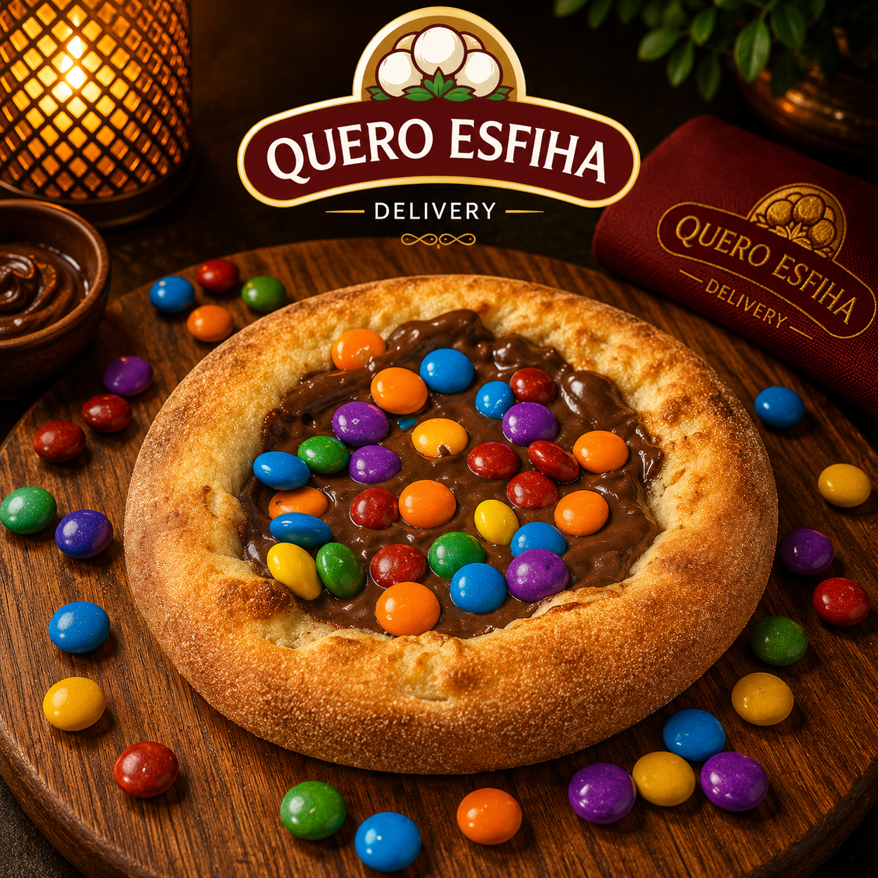 Esfiha de Chocolate com Confete - Quero Esfiha
