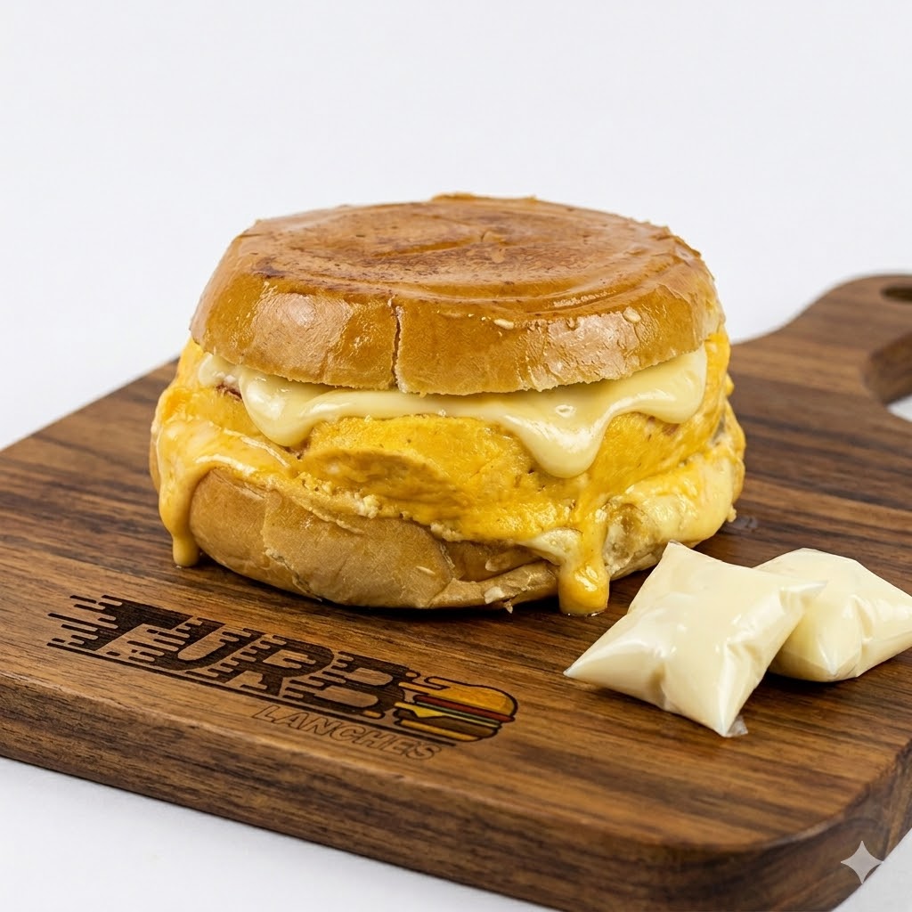 Burguer com 4 Queijos Junior - Turbo Lanches