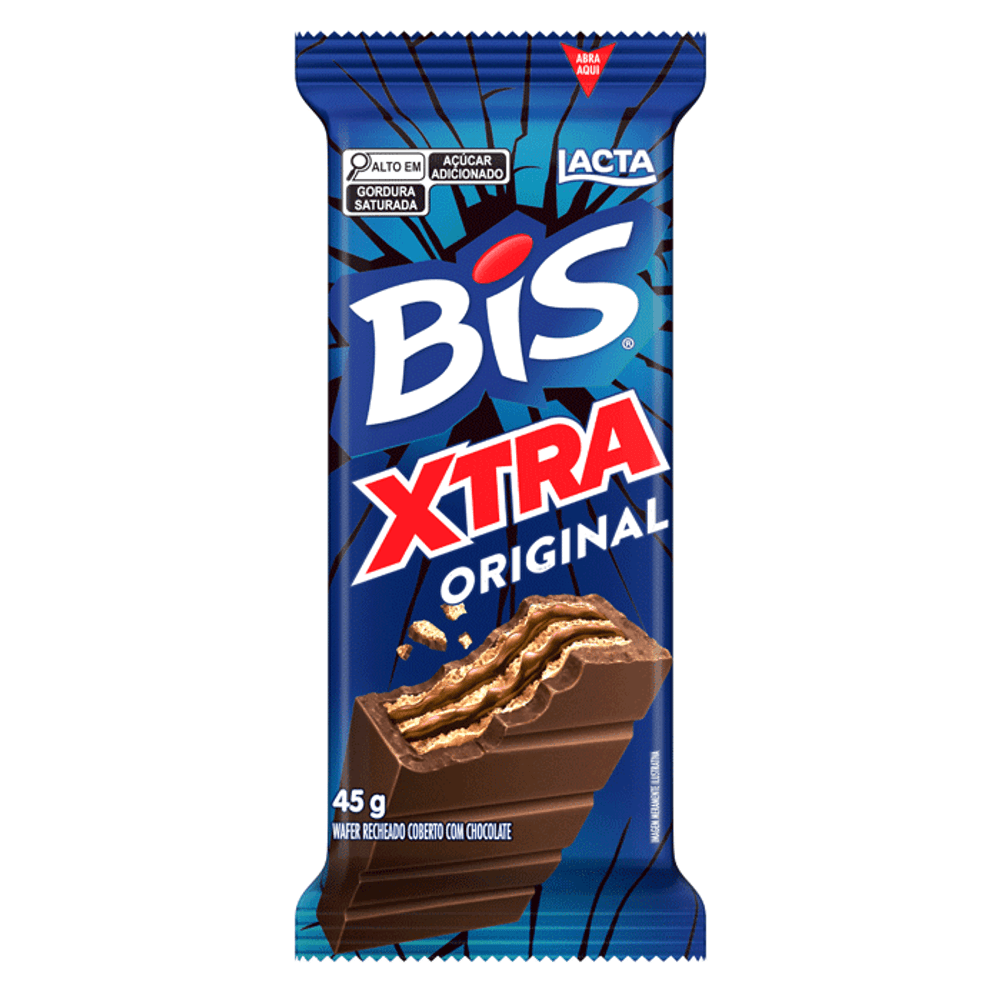 Bis Xtra ao Leite Lacta 45g - Turbo Lanches