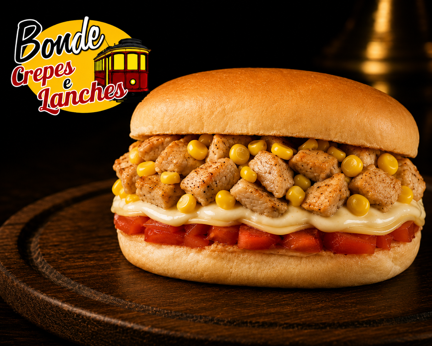 Bonde Frango Milho - Bonde Crepes Lanches Pizzas e Esfihas
