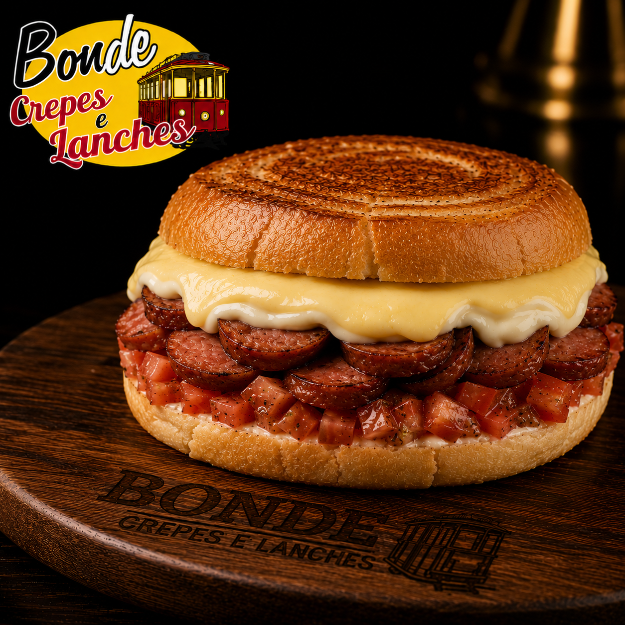 Bonde Calabresa 4 queijos - Bonde Crepes Lanches Pizzas e Esfihas