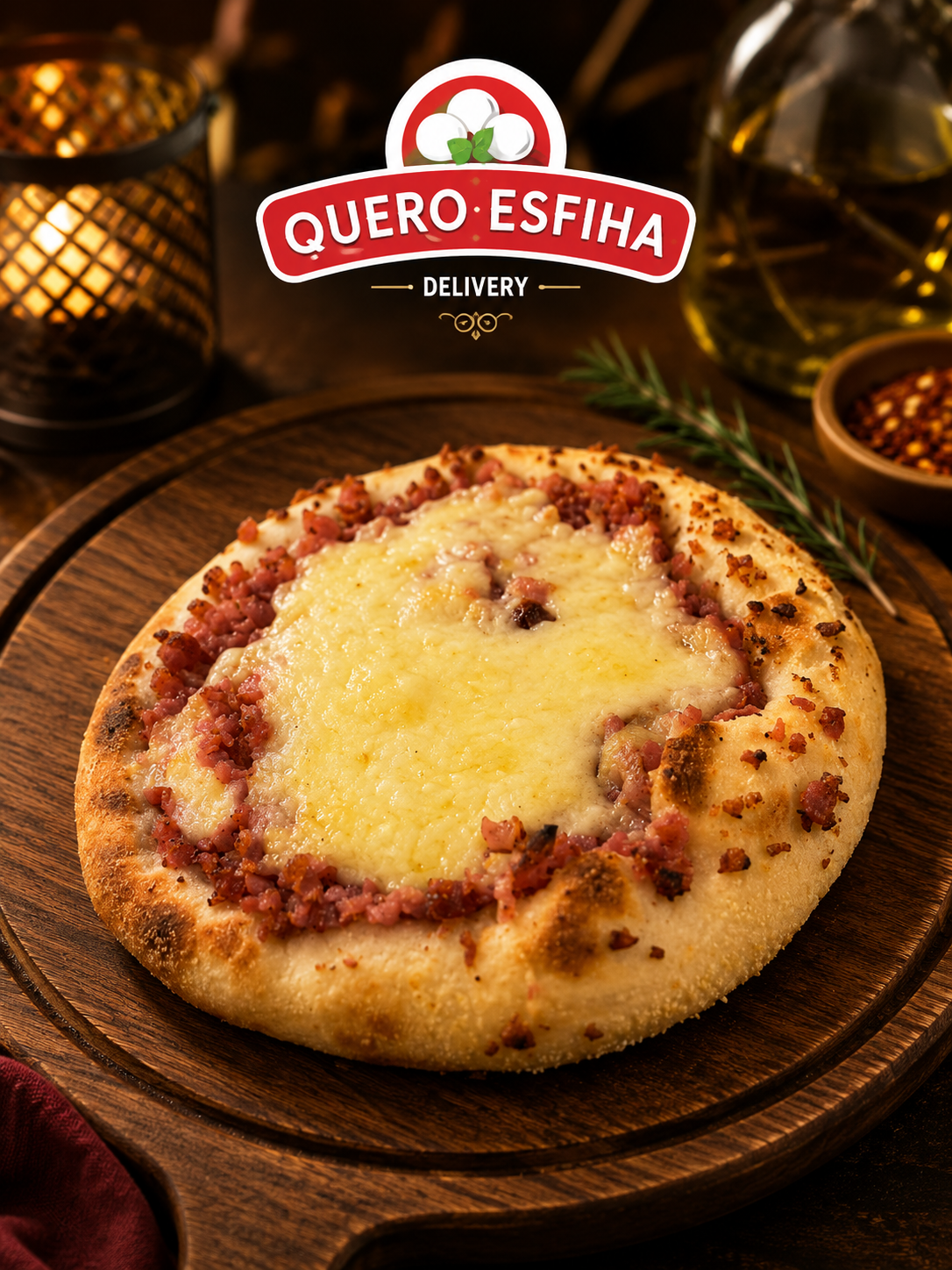 Esfiha de Calabresa com Queijo - Quero Esfiha