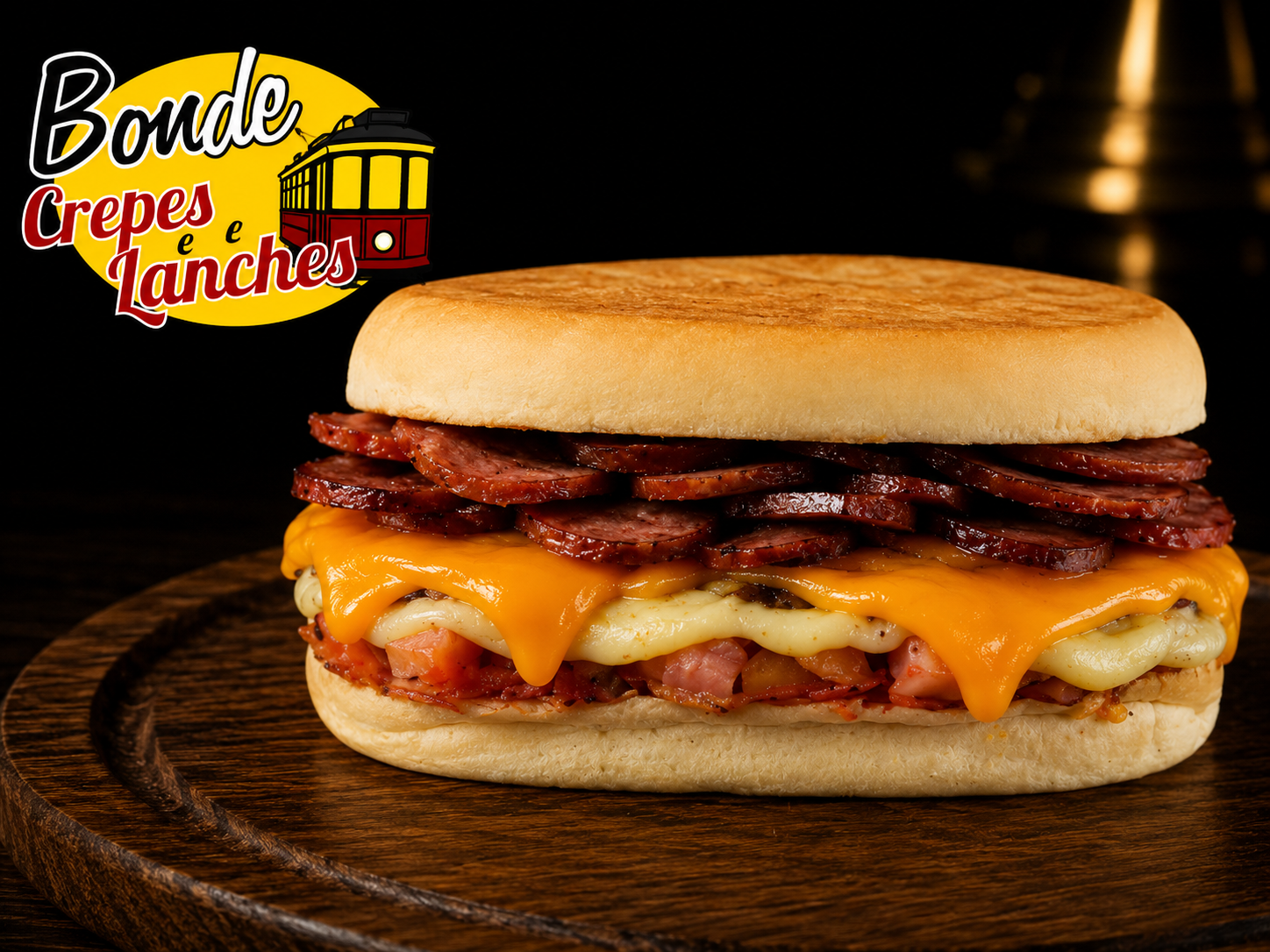 Bonde Calabresa Cheddar - Bonde Crepes Lanches Pizzas e Esfihas