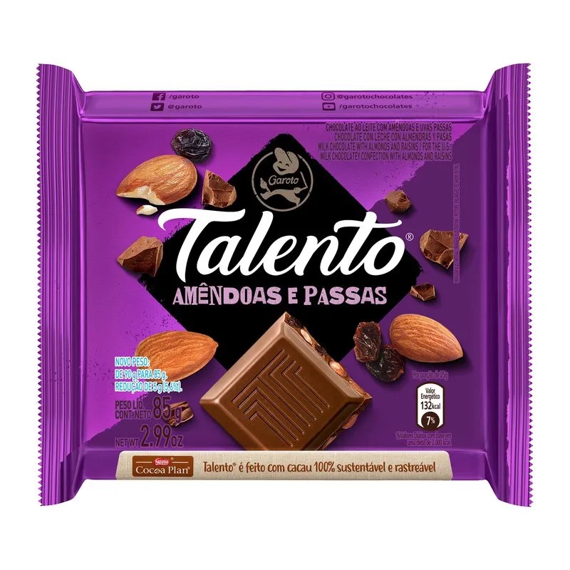 talento amendoas e passas - Turbo Lanches